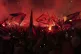 Supporters of Serbia's President Aleksandar Vucic gather dur