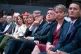 Lord Peter Mandelson (centre) listens as shadow chancellor R