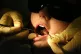 A dentist at work