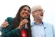 Faiza Shaheen with Jeremy Corbyn during a visit to Chingford