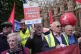 Campaigners take part in a protest against the Government's 
