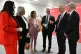 Prime Minister Sir Keir Starmer (centre) speaks with (left t