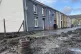 Flood water in Cwmtillery in Wales, as an apparent mud slide